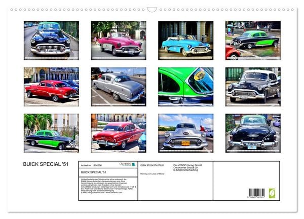 Produktbild: BUICK SPECIAL '51 (Wandkalender 2026 DIN A2 quer), CALVENDO Monatskalender