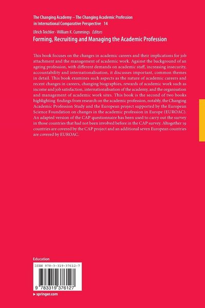 Produktbild: Forming, Recruiting and Managing the Academic Profession