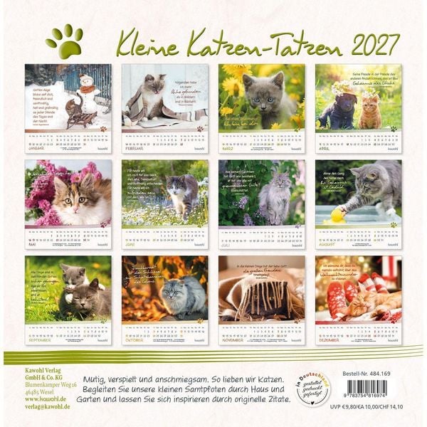 Produktbild: Kleine Katzen-Tatzen 2027