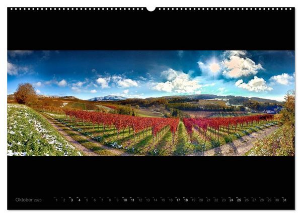 Produktbild: Markgr&auml;flerland-Panoramen - Vier Jahreszeiten in der Toskana Deutschlands (Wandkalender 2026 DIN A2 quer), CALVENDO Monatskalender