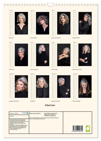 Produktbild: Silberhaar (Wandkalender 2026 DIN A3 hoch), CALVENDO Monatskalender