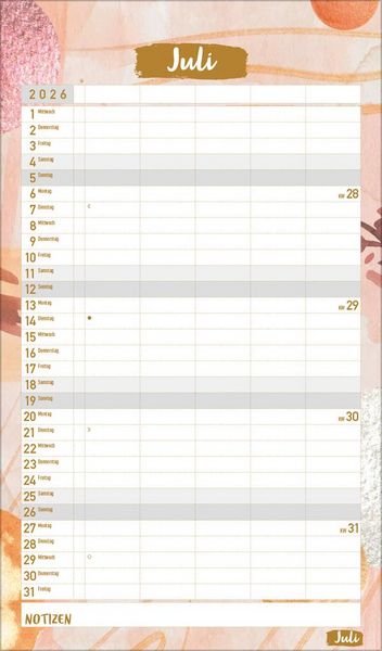 Produktbild: Familienplaner Metallic Glam 2026