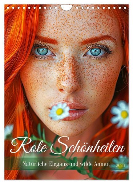 Produktbild: Rote Sch&ouml;nheiten. Nat&uuml;rliche Eleganz und wilde Anmut (Wandkalender 2026 DIN A4 hoch), CALVENDO Monatskalender