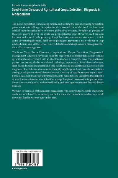 Produktbild: Seed-Borne Diseases of Agricultural Crops: Detection, Diagnosis & Management