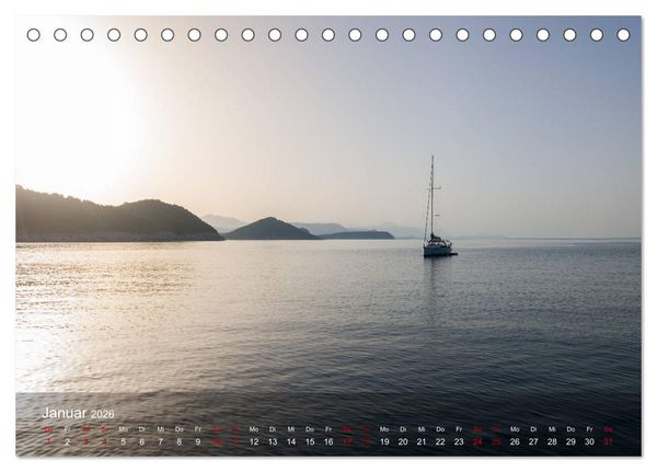 Produktbild: Segeln in Kroatien (Tischkalender 2026 DIN A5 quer), CALVENDO Monatskalender