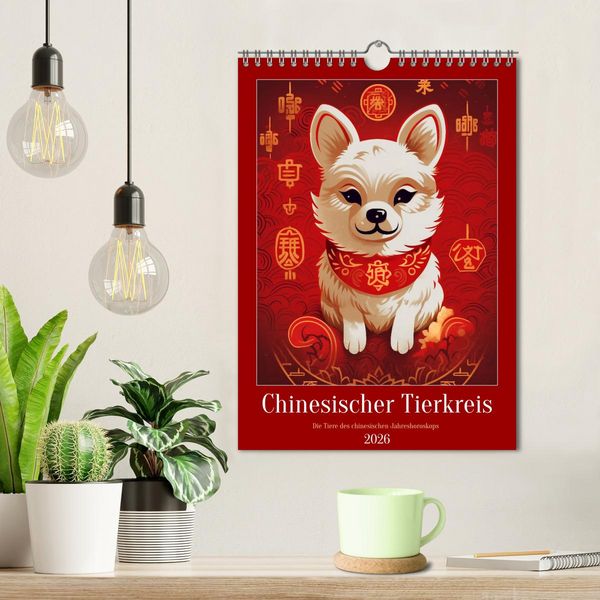 Produktbild: Chinesischer Tierkreis (Wandkalender 2026 DIN A4 hoch), CALVENDO Monatskalender