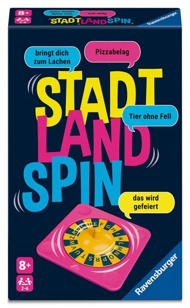 Stadt Land Spin - Reisespiel ab 8 Jahre