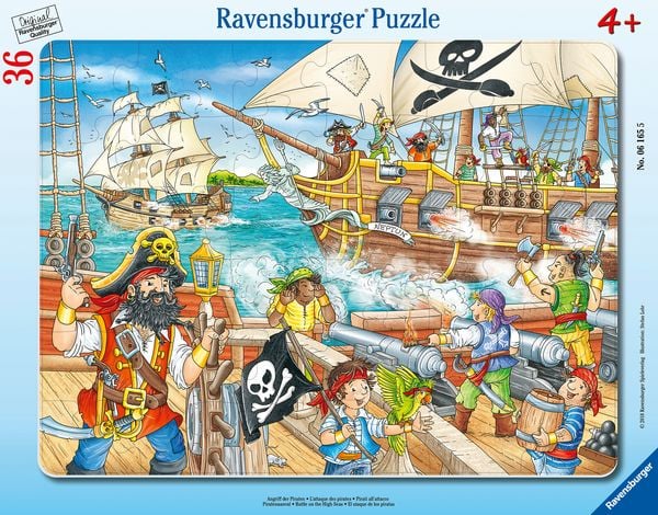 Produktbild: Rahmenpuzzle Ravensburger Angriff der Piraten 36 Teile
