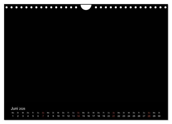 Produktbild: Bastelkalender - Schwarz (Wandkalender 2026 DIN A4 quer), CALVENDO Monatskalender
