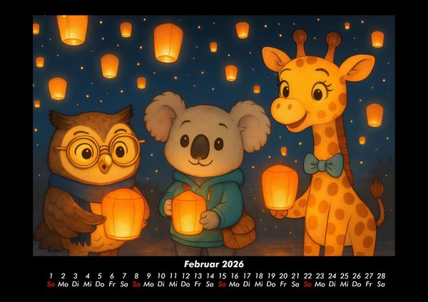Produktbild: Ollie, Kiki & Nala - Fest der Freundschaft 2026 Fotokalender DIN A3