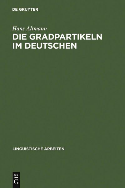 Produktbild: Die Gradpartikeln im Deutschen