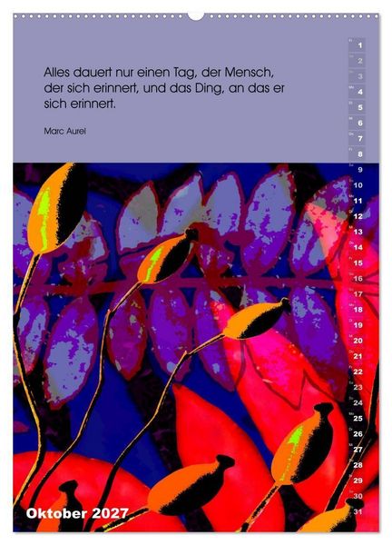 Produktbild: Philosophische Inspirationen Wandkalender 2027 (hochwertiger Premium Wandkalender 2027 DIN A2 hoch), Kunstdruck in Hochglanz