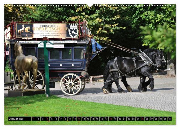 Produktbild: Traumpferde - F&uuml;rstliche Hofreitschule B&uuml;ckeburg (Wandkalender 2026 DIN A2 quer), CALVENDO Monatskalender