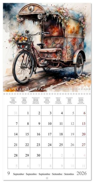 Produktbild: Beauty on wheels (Wall Calendar 2026 12 &times; 12 Inch) CALVENDO 12 Month Wall Calendar