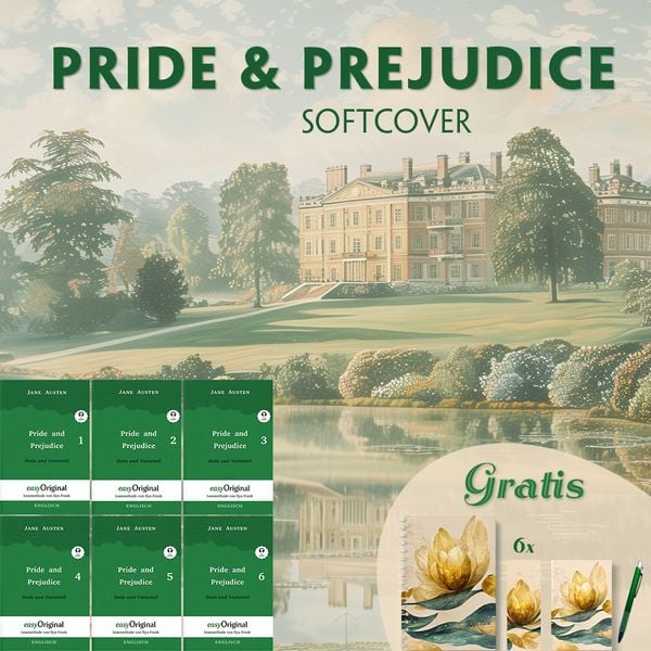 Produktbild: Pride and Prejudice / Stolz und Vorurteil - Softcover (6 B&uuml;cher + Audio-Online + exklusive Extras) - Frank-Lesemethode
