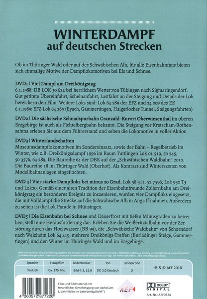 Produktbild: Winterdampf auf deutschen Strecken [5 DVDs]