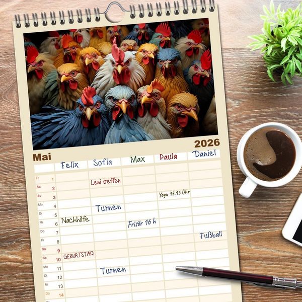Produktbild: Familienplaner 2026 - Mehr ist einfach besser mit 5 Spalten (Wandkalender, 21 x 45 cm) CALVENDO