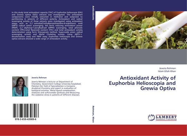 Produktbild: Antioxidant Activity of Euphorbia Helioscopia and Grewia Optiva