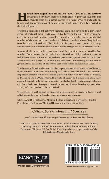 Produktbild: Heresy and inquisition in France, 1200-1300