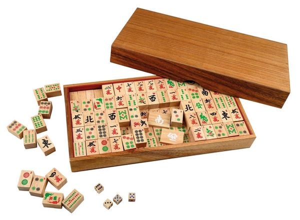 Produktbild: Mah Jongg, aus Holz, mit arabischen Zahlen