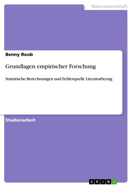 Produktbild: Grundlagen empirischer Forschung