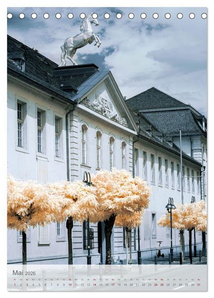 Produktbild: MAINZ IN INFRAROT (Tischkalender 2026 DIN A5 hoch), CALVENDO Monatskalender