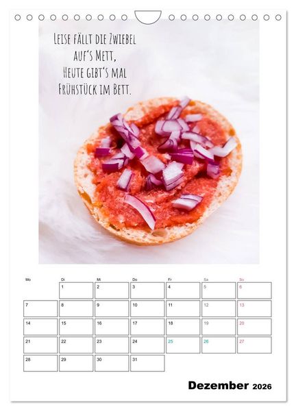 Produktbild: Mettkalender - Spread Some Mett. (Wandkalender 2026 DIN A4 hoch), CALVENDO Monatskalender