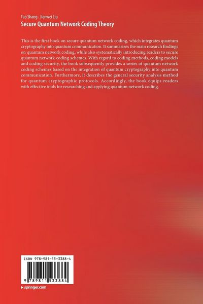 Produktbild: Secure Quantum Network Coding Theory