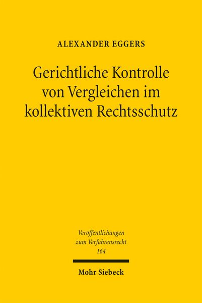 Produktbild: Gerichtliche Kontrolle von Vergleichen im kollektiven Rechtsschutz