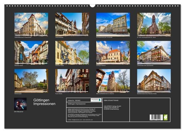 Produktbild: G&ouml;ttingen Impressionen (Wandkalender 2026 DIN A2 quer), CALVENDO Monatskalender