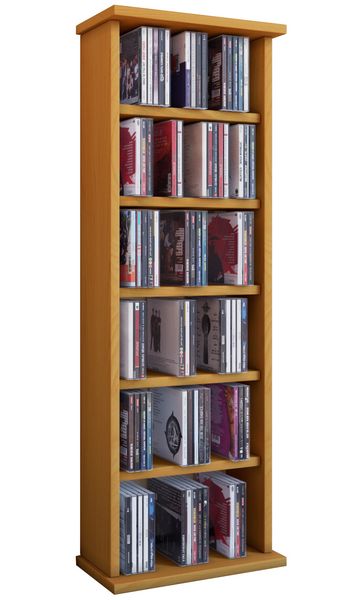 Produktbild: Holz CD DVD Stand Regal Schrank St&auml;nder Vostan