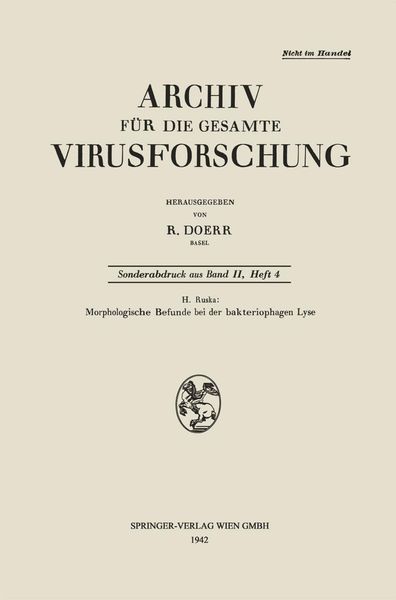 Produktbild: Morphologische Befunde bei der bakteriophagen Lyse