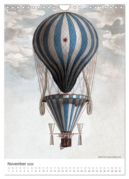 Produktbild: Ballonfahren Kalender (Wandkalender 2026 DIN A4 hoch), CALVENDO Monatskalender