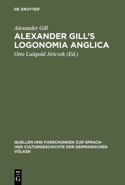 Produktbild: Alexander Gill's Logonomia Anglica