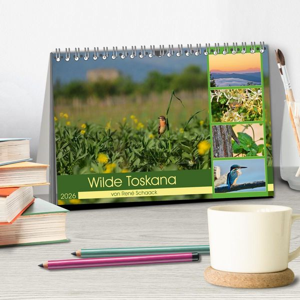 Produktbild: Wilde Toskana - von Ren&eacute; Schaack (Tischkalender 2026 DIN A5 quer), CALVENDO Monatskalender