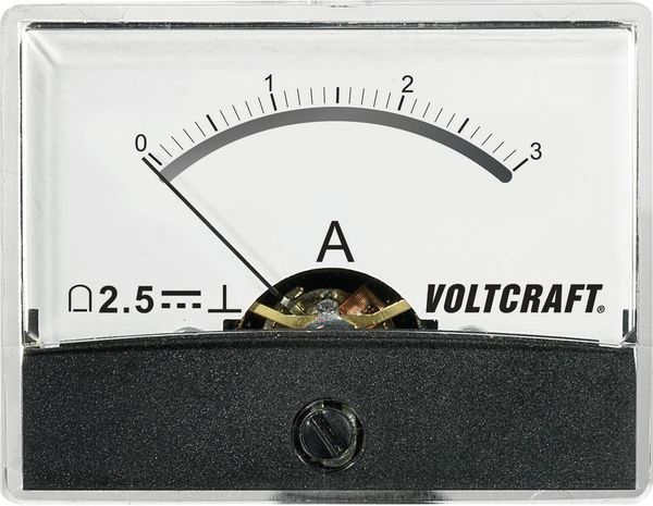 Produktbild: VOLTCRAFT AM-60X46/3A/DC AM-60X46/3A/DC Einbau-Messger&auml;t AM-60X46/3A/DC 3A Drehspule