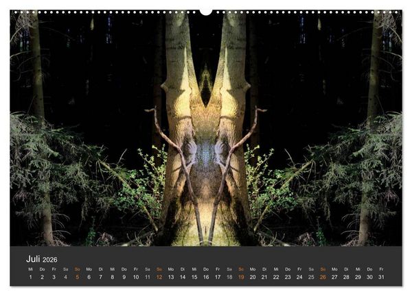 Produktbild: Spiegelwelten - Im Reich der Naturwesen (Wandkalender 2026 DIN A2 quer), CALVENDO Monatskalender