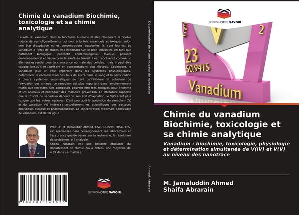 Produktbild: Chimie du vanadium Biochimie, toxicologie et sa chimie analytique