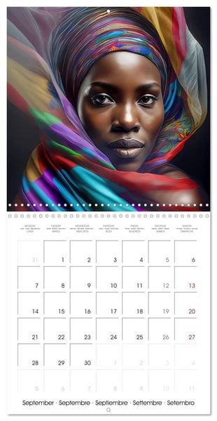 Produktbild: Women from Africa - Portraits in the style of African culture (Wall Calendar 2026 12 &times; 12 Inch) CALVENDO 12 Month Wall Calendar