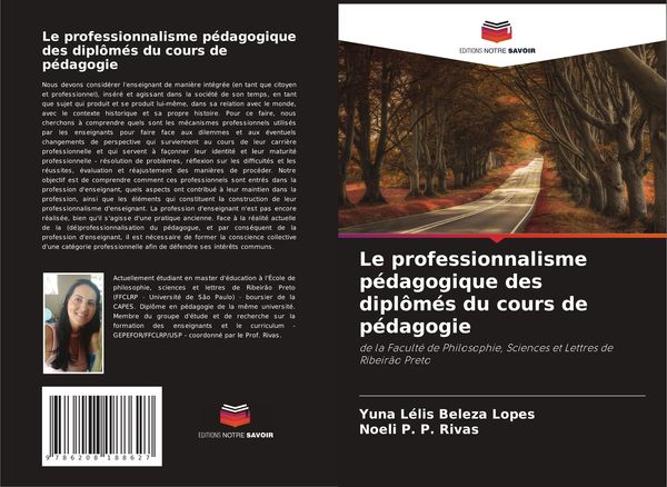 Produktbild: Le professionnalisme p&eacute;dagogique des dipl&ocirc;m&eacute;s du cours de p&eacute;dagogie
