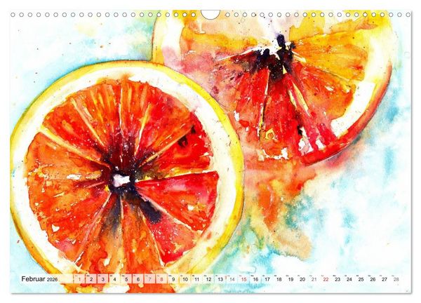 Produktbild: Obst Aquarelle (Wandkalender 2026 DIN A3 quer), CALVENDO Monatskalender
