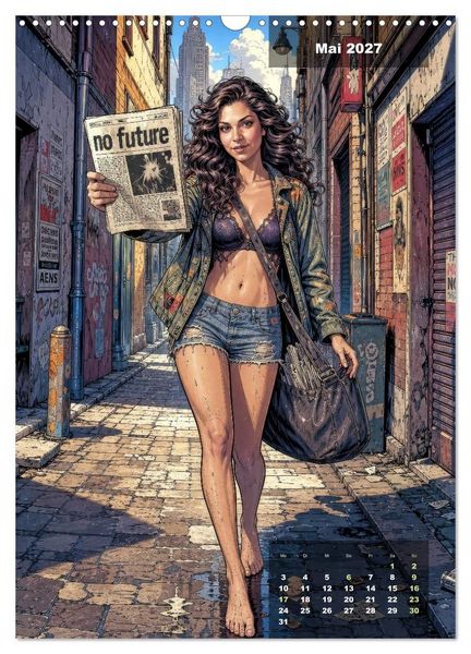 Produktbild: No Future: Dystopische Street-Art Graphic Novel (Wandkalender 2027 DIN A3 hoch), CALVENDO Monatskalender