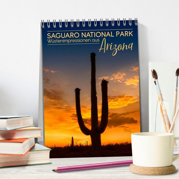 Produktbild: SAGUARO NATIONAL PARK W&uuml;stenimpressionen aus Arizona (Tischkalender 2026 DIN A5 hoch), CALVENDO Monatskalender