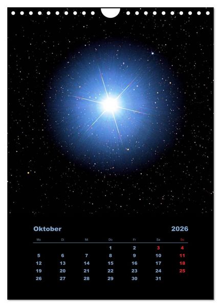 Produktbild: Wunderbares Universum (Wandkalender 2026 DIN A4 hoch), CALVENDO Monatskalender
