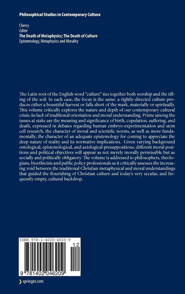 Produktbild: The Death of Metaphysics; The Death of Culture