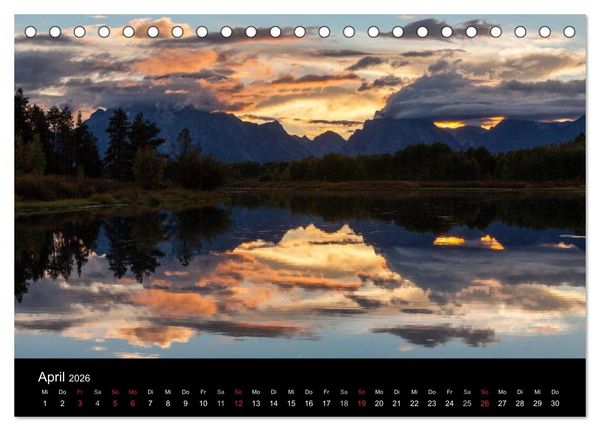 Produktbild: Wyoming & South Dakota (Tischkalender 2026 DIN A5 quer), CALVENDO Monatskalender