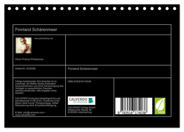 Produktbild: Finnland Sch&auml;renmeer (Tischkalender 2026 DIN A5 quer), CALVENDO Monatskalender