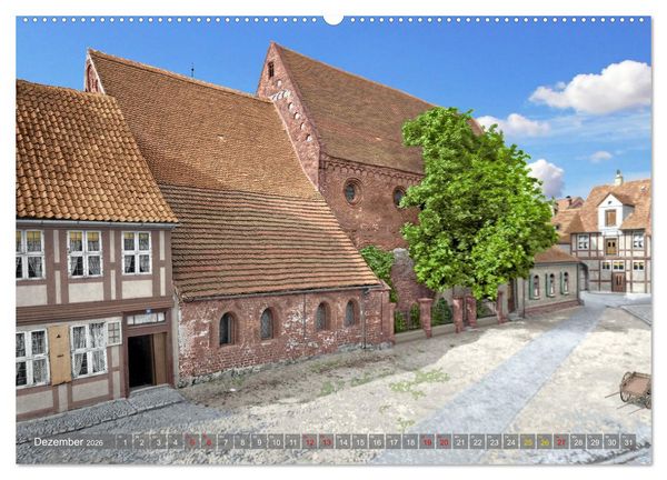 Produktbild: Salzwedel zur Kaiserzeit in Farbe - Fotos restauriert und koloriert (hochwertiger Premium Wandkalender 2026 DIN A2 quer), Kunstdruck in Hochglanz