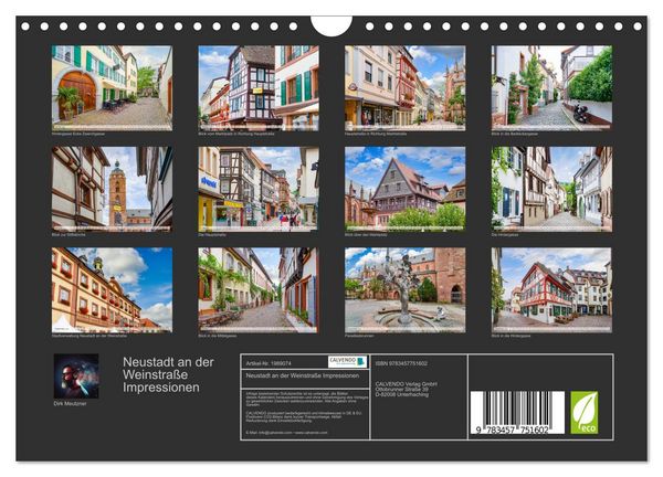 Produktbild: Neustadt an der Weinstra&szlig;e Impressionen (Wandkalender 2026 DIN A4 quer), CALVENDO Monatskalender