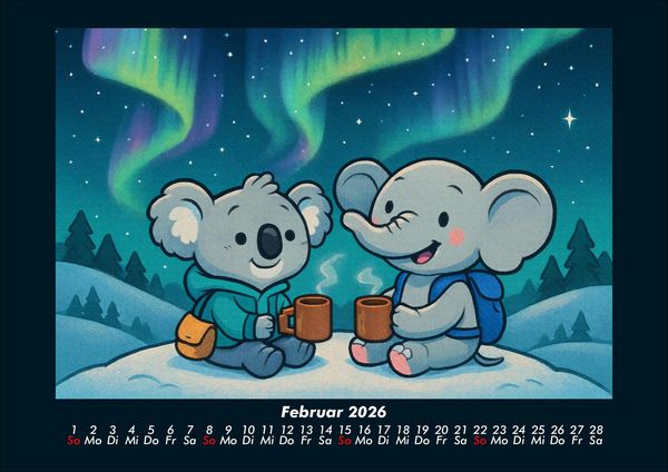 Produktbild: Kiki & Raffi - Reise durch Kanada 2026 Fotokalender DIN A4